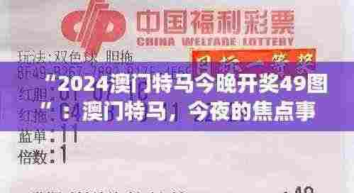 “2024澳门特马今晚开奖49图”：澳门特马，今夜的焦点事件