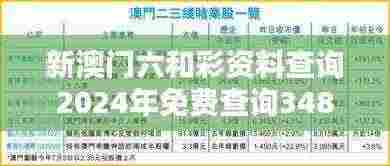 新澳门六和彩资料查询2024年免费查询348期图片:免费查询如何助力玩家决策