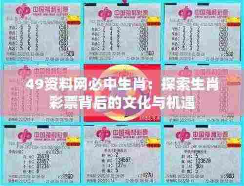 49资料网必中生肖:探索生肖彩票背后的文化与机遇