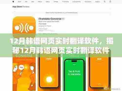 揭秘，12月韩语网页实时翻译软件的功能、优势与应用前景