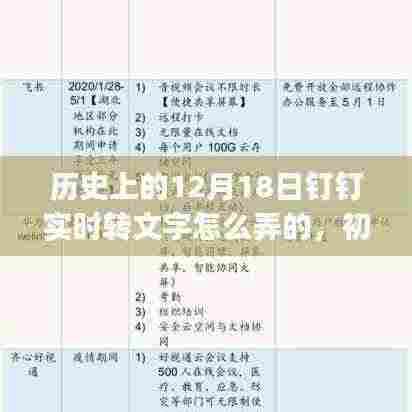 历史上的12月18日钉钉实时转文字全攻略,初学者与进阶用户指南