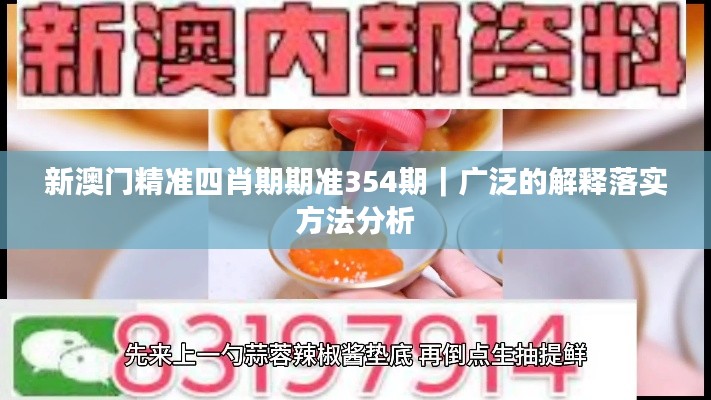 新澳门精准四肖期期准354期|广泛的解释落实方法分析