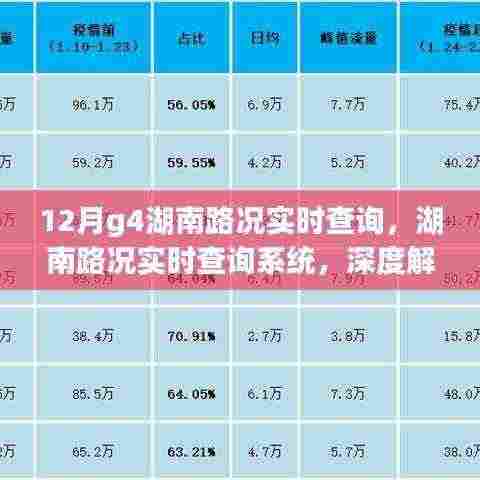 湖南路况实时查询系统深度解析与观点阐述,12月G4路况实时更新