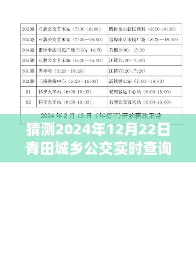 青田城乡公交新纪元展望,2024年实时查询系统的影响与未来发展趋势分析