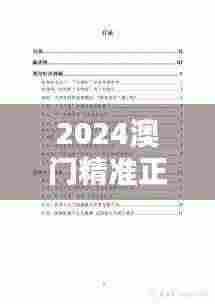 2024澳门精准正版免费005期（文献检索报告）