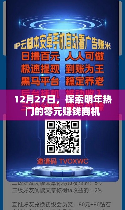 12月27日揭秘零元赚钱商机,展望明年热门商机大解密
