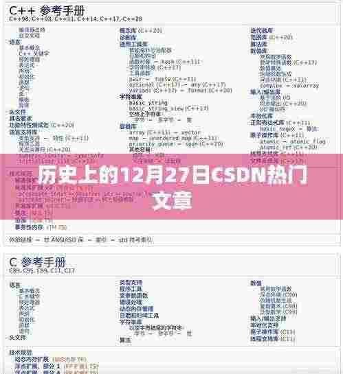 历史上的十二月二十七日,CSDN热门文章回顾