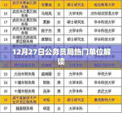 公务员局热门单位解读,洞悉职位背后的故事