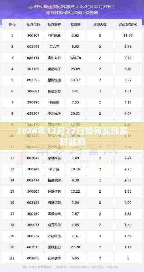 2024年实时监测实现方法，技术解析与操作指南