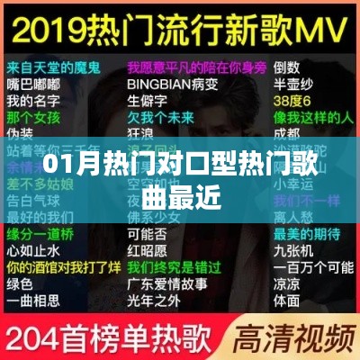 热门对口型歌曲一月精选榜单