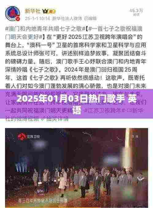 英语热门歌手榜单揭晓,2025年1月3日动态速递