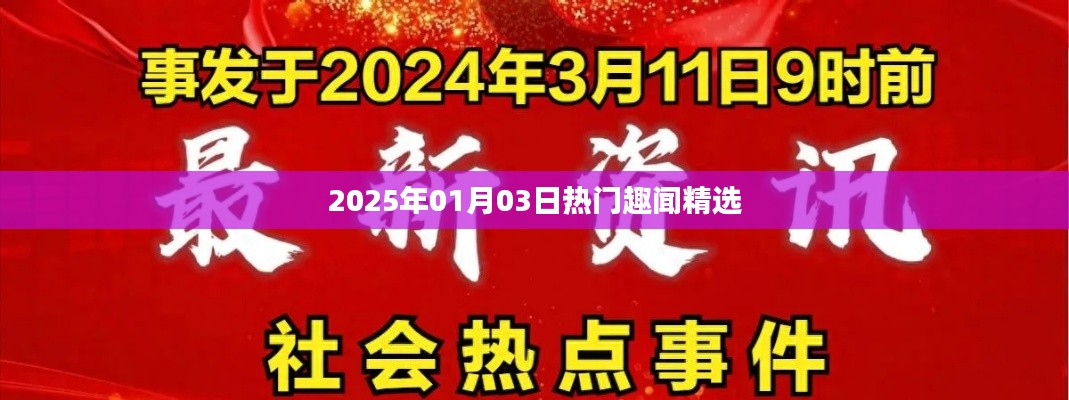 精选每日趣闻,2025年1月3日趣闻快报