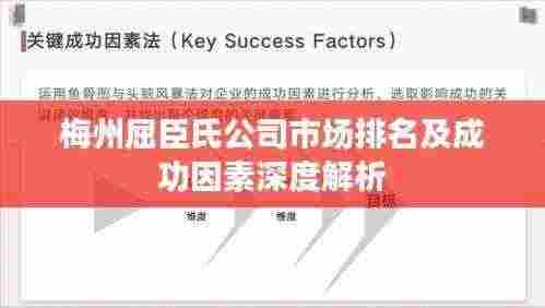 梅州屈臣氏公司市场排名及成功因素深度解析