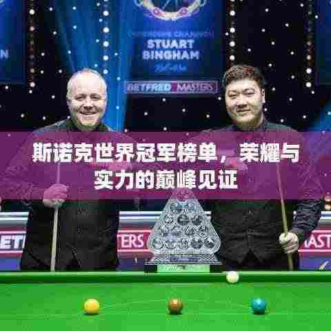 斯诺克世界冠军榜单,荣耀与实力的巅峰见证
