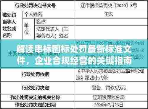 解读串标围标处罚最新标准文件，企业合规经营的关键指南