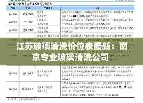 江苏玻璃清洗价位表最新:南京专业玻璃清洗公司