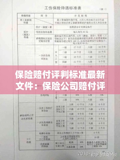 保险赔付评判标准最新文件:保险公司赔付评级