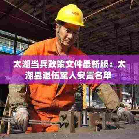 太湖当兵政策文件最新版：太湖县退伍军人安置名单 