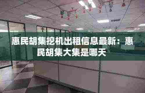 惠民胡集挖机出租信息最新:惠民胡集大集是哪天