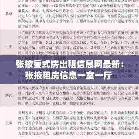张掖复式房出租信息网最新:张掖租房信息一室一厅