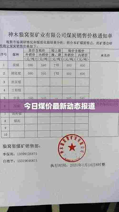 今日煤价最新动态报道