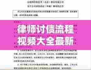 律师讨债流程视频大全最新:律师讨债函怎么写