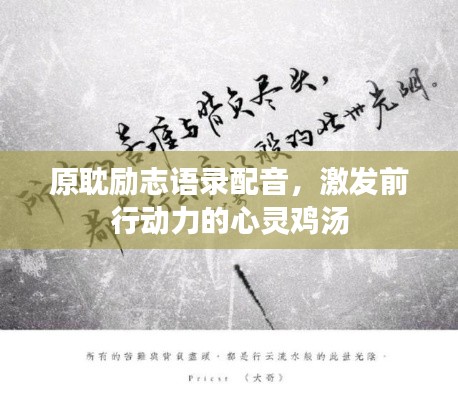 原耽励志语录配音,激发前行动力的心灵鸡汤