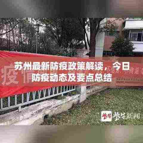 苏州最新防疫政策解读,今日防疫动态及要点总结