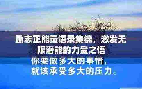 励志正能量语录集锦，激发无限潜能的力量之语