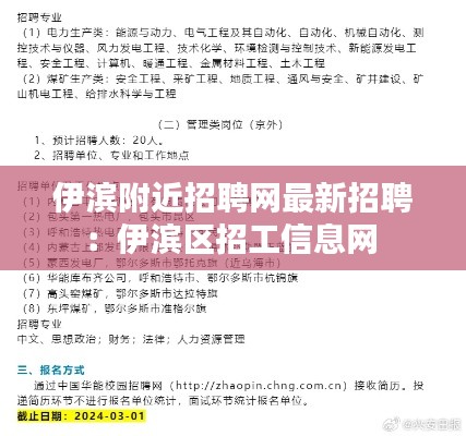 伊滨附近招聘网最新招聘:伊滨区招工信息网