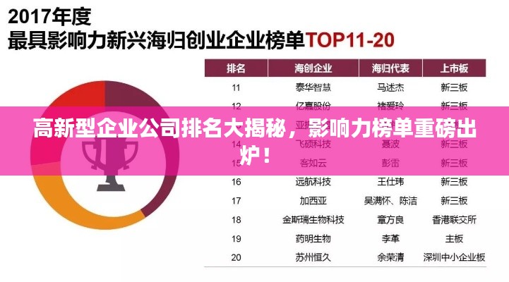 高新型企业公司排名大揭秘,影响力榜单重磅出炉!