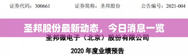 圣邦股份最新动态,今日消息一览