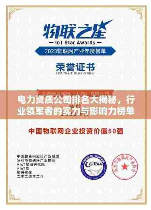 电力资质公司排名大揭秘,行业领军者的实力与影响力榜单!