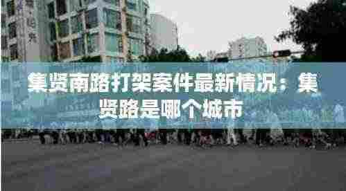 集贤南路打架案件最新情况:集贤路是哪个城市