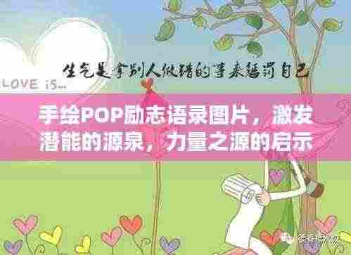 手绘POP励志语录图片,激发潜能的源泉,力量之源的启示