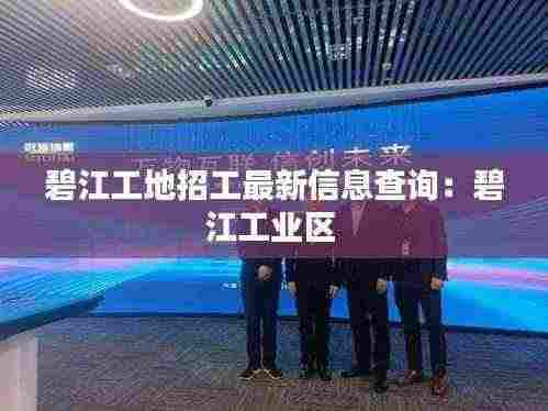 碧江工地招工最新信息查询:碧江工业区