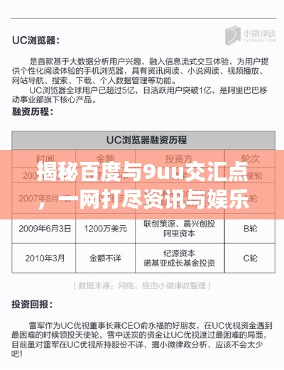 揭秘百度与9uu交汇点,一网打尽资讯与娱乐的绝佳组合!