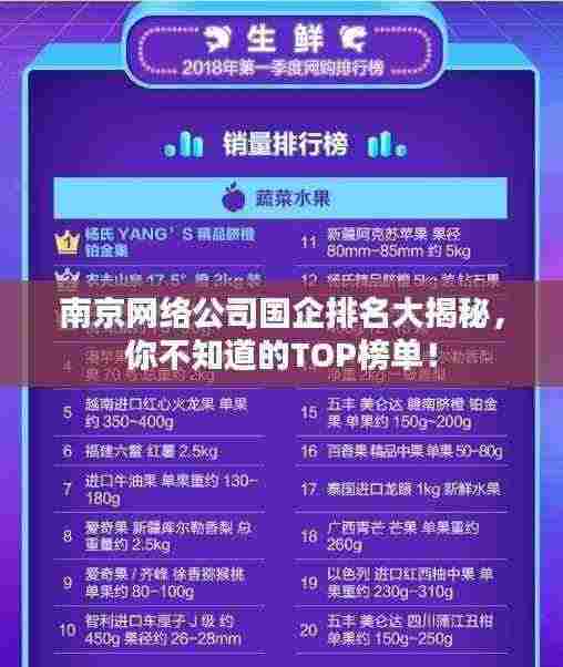 南京网络公司国企排名大揭秘,你不知道的TOP榜单!