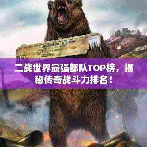 二战世界最强部队TOP榜,揭秘传奇战斗力排名!