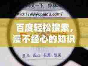 百度轻松搜索,漫不经心的知识宝库探索