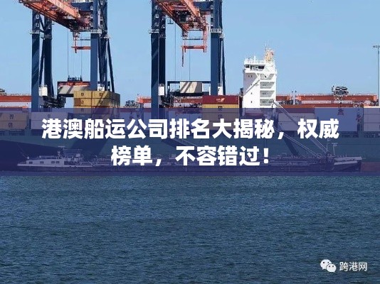 港澳船运公司排名大揭秘，权威榜单，不容错过！