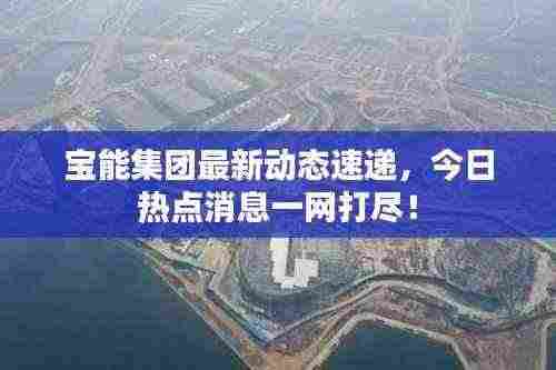 宝能集团最新动态速递，今日热点消息一网打尽！