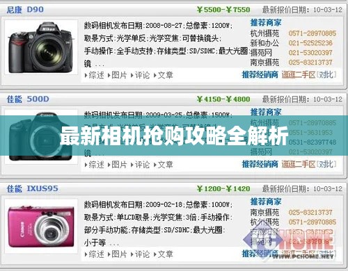 最新相机抢购攻略全解析