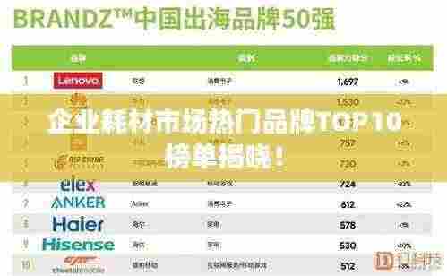 企业耗材市场热门品牌TOP10榜单揭晓!