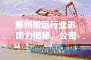 惠州船运行业影响力揭秘,公司排名一览