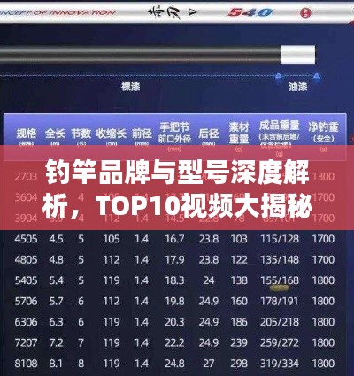 钓竿品牌与型号深度解析,TOP10视频大揭秘!