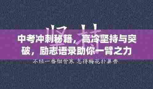 中考冲刺秘籍,高冷坚持与突破,励志语录助你一臂之力