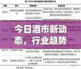 今日酒市新动态，行业趋势展望与未来发展揭秘