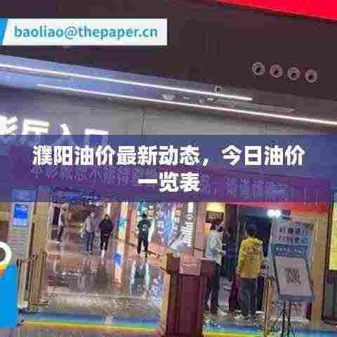 濮阳油价最新动态,今日油价一览表