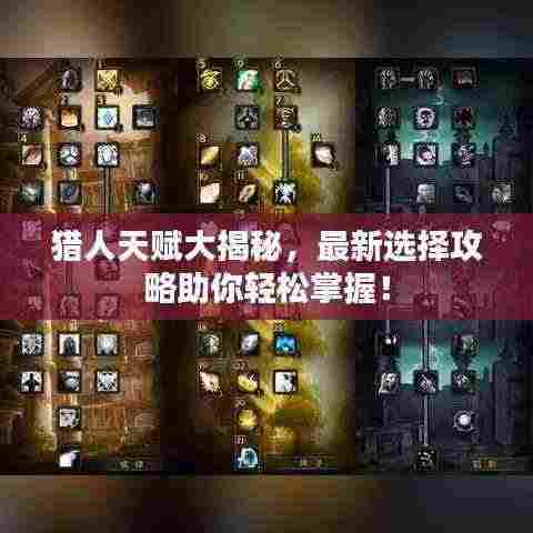 猎人天赋大揭秘，最新选择攻略助你轻松掌握！